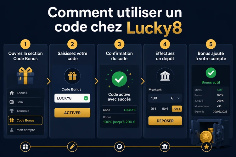Comment utiliser un code chez Lucky8