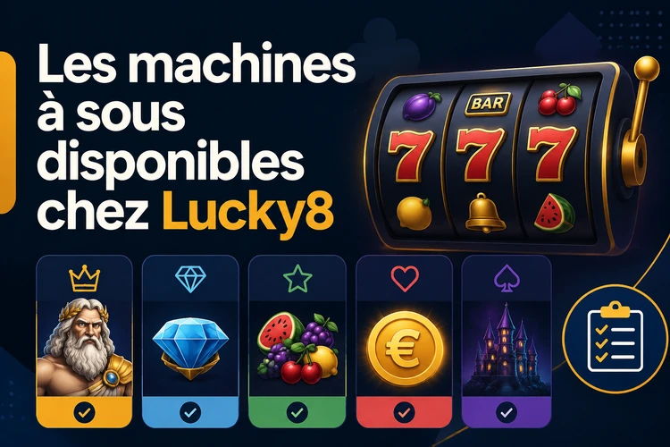 Les machines à sous disponibles chez Lucky8